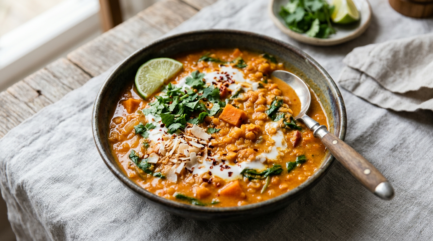 Red Lentil & Coconut Curry Stew
