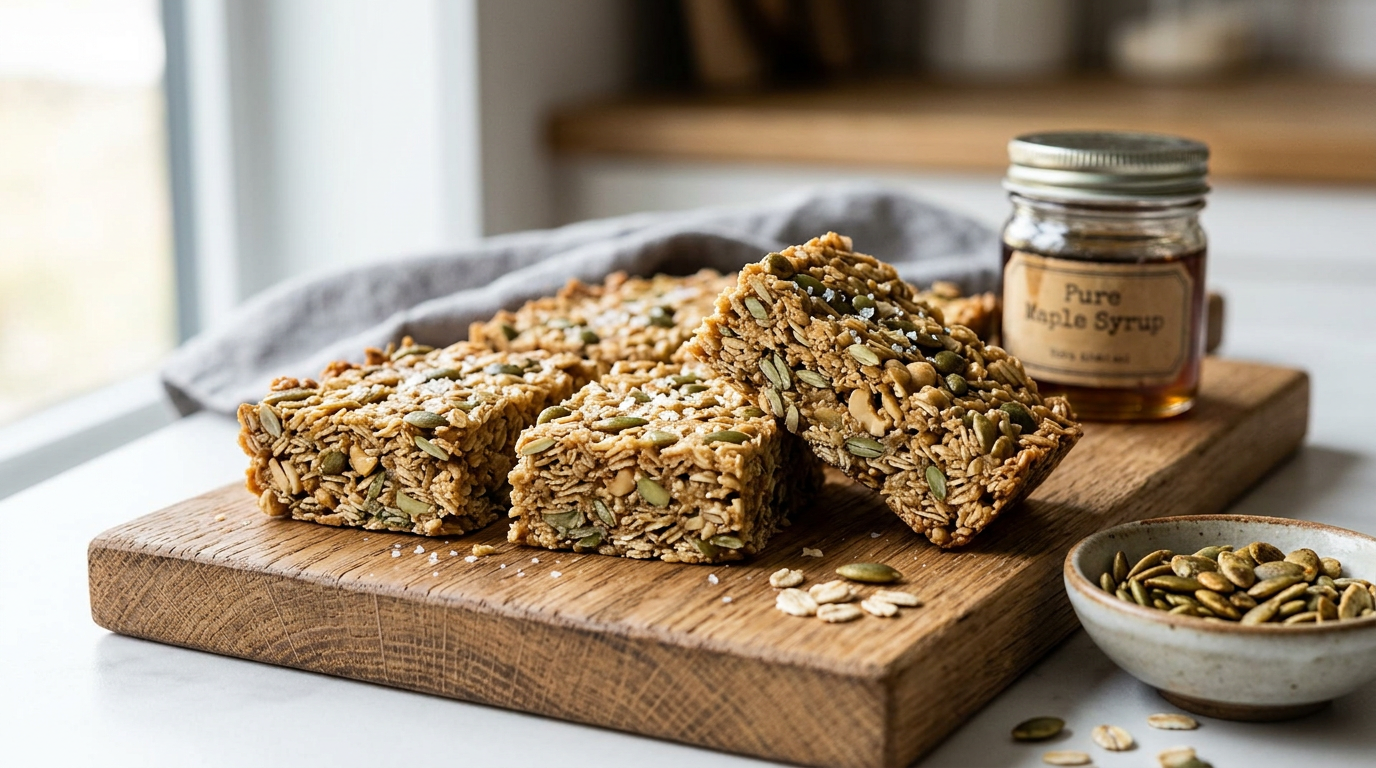Maple Pumpkin Seed Oat Bars
