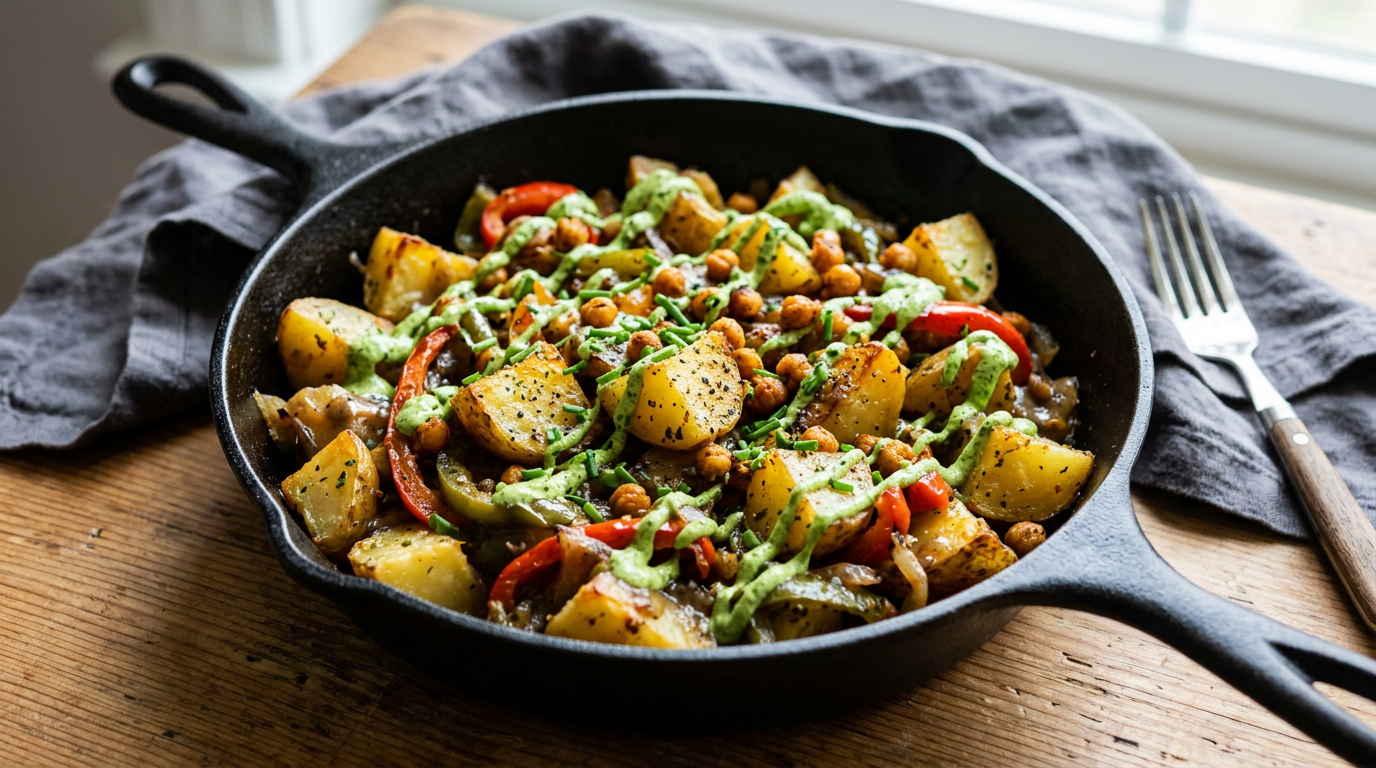 Loaded Vegan Baked Potato Skillet