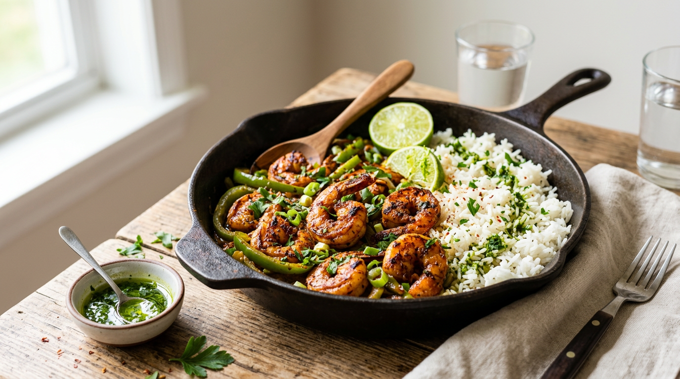 Smoky Paprika Shrimp Skillet with Rice