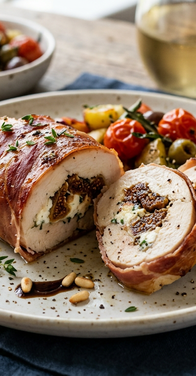 Fig and Goat Cheese Stuffed Chicken Breast