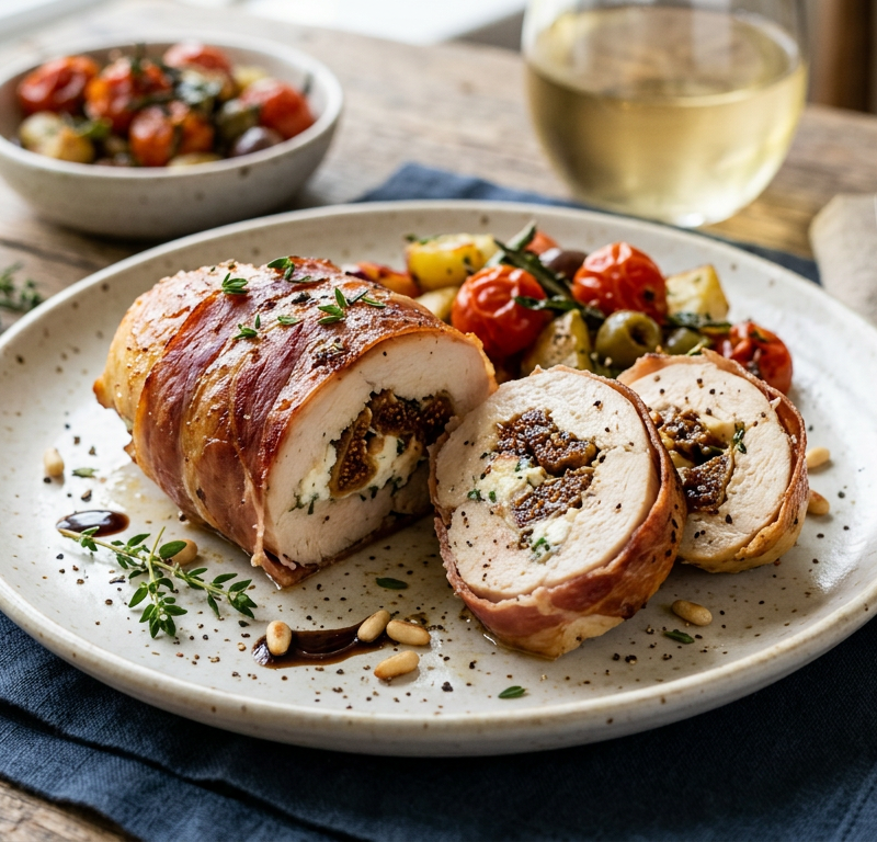 Fig and Goat Cheese Stuffed Chicken Breast