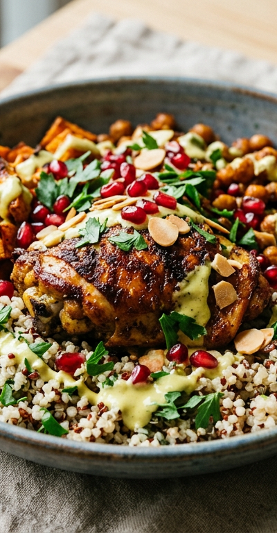 Moroccan Spiced Chicken & Quinoa Bowl
