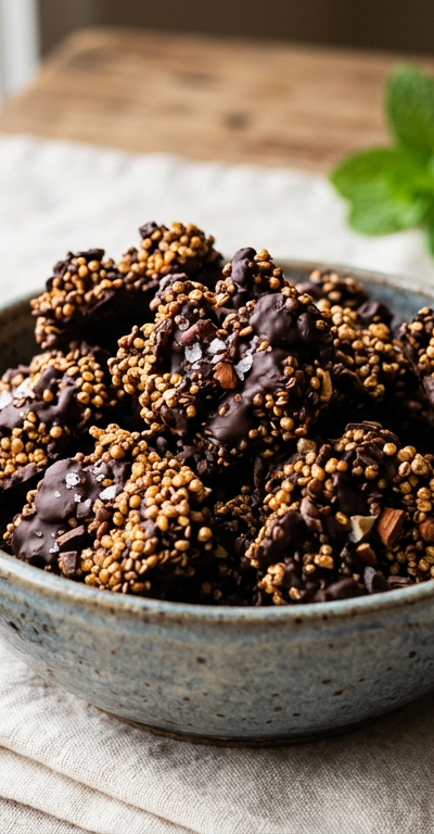 Dark Chocolate Quinoa Clusters