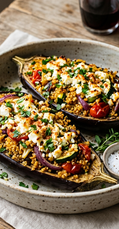 Mediterranean Stuffed Eggplant