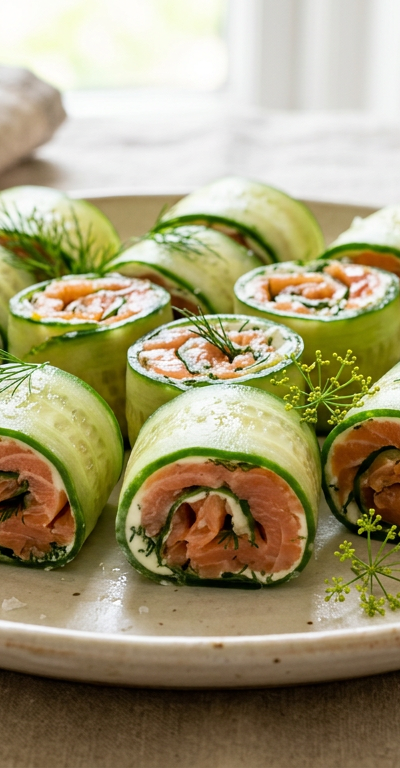 Salmon Cucumber Rolls