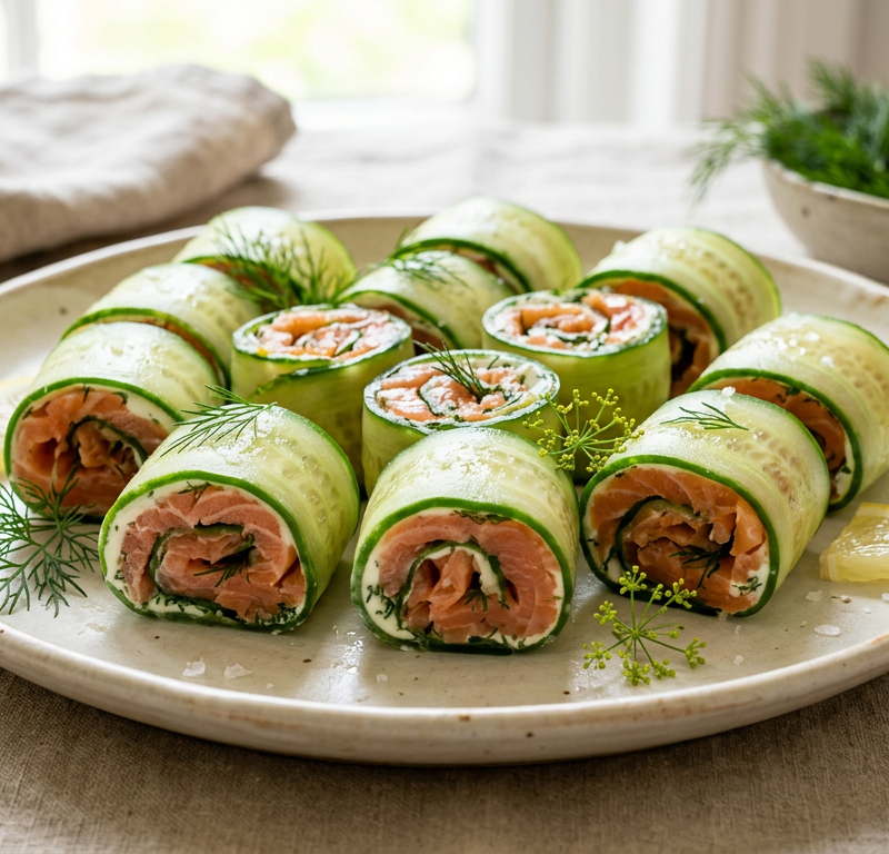 Salmon Cucumber Rolls