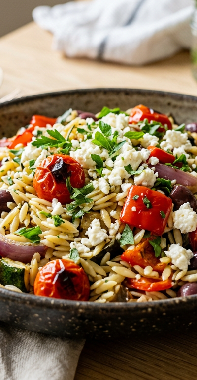 Roasted Vegetable and Orzo Salad