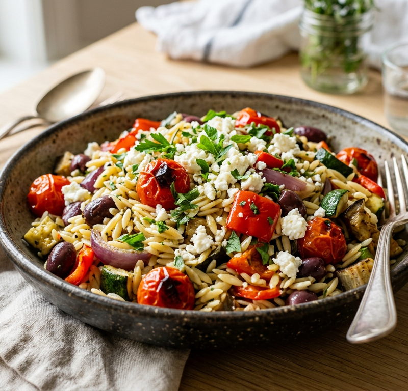 Roasted Vegetable and Orzo Salad