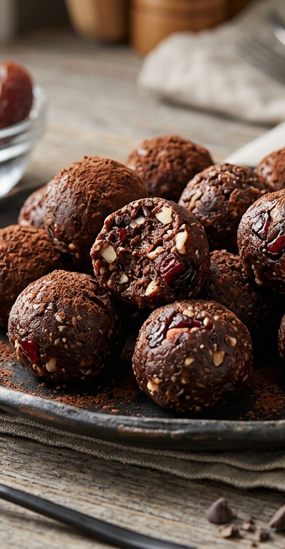 Chocolate Cherry Energy Bites