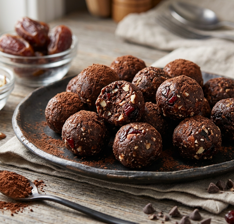 Chocolate Cherry Energy Bites