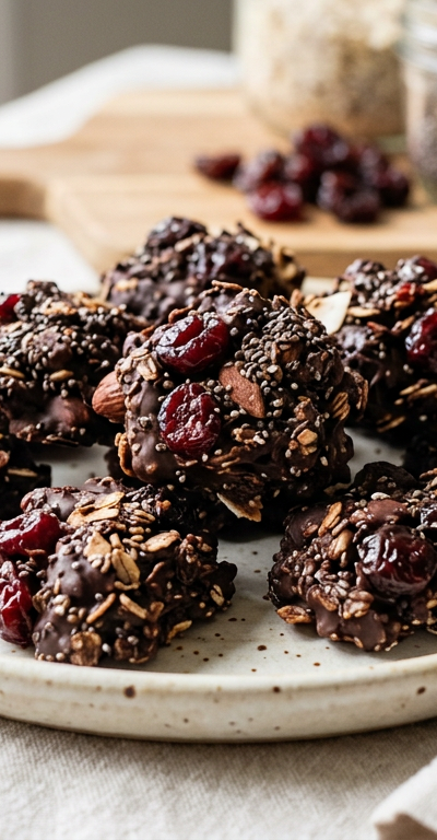 Dark Chocolate Cherry Chia Clusters