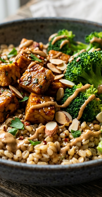 Maple-Glazed Tempeh & Barley Bowl