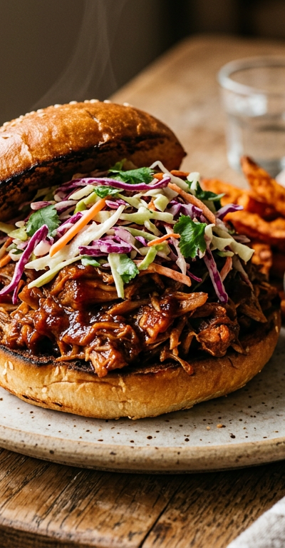 Smoky BBQ Jackfruit Sandwich
