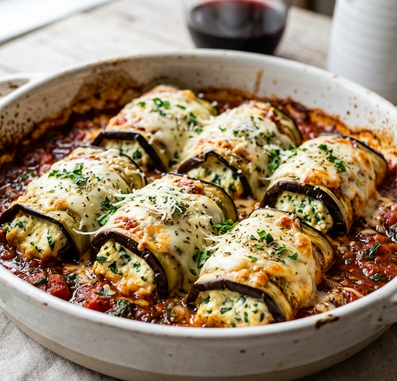 Gluten-Free Eggplant Rollatini
