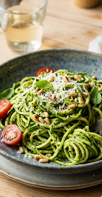 Zucchini Noodles with Pesto