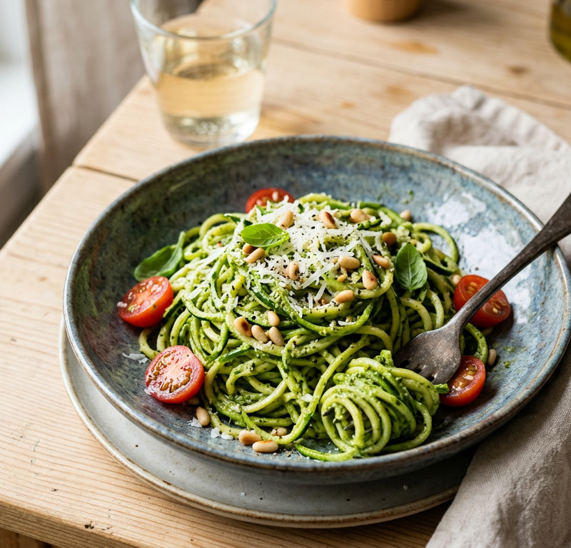 Zucchini Noodles with Pesto