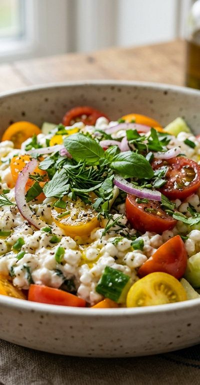 Gluten-Free Cottage Cheese and Tomato Salad