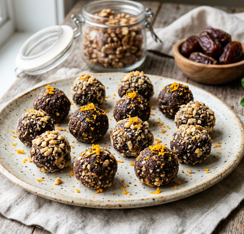 Date and Walnut Energy Truffles