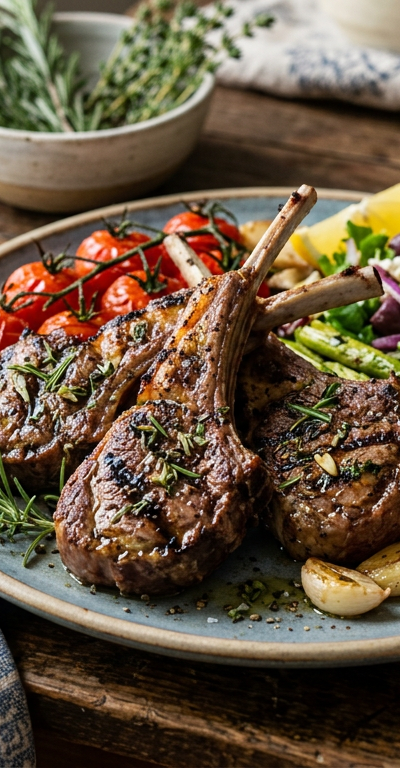 Mediterranean Lamb Chops with Herbs