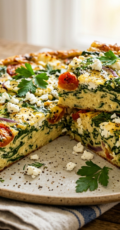 Feta and Spinach Frittata
