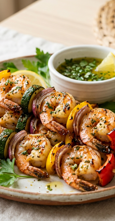 Gluten-Free Shrimp and Vegetable Skewers
