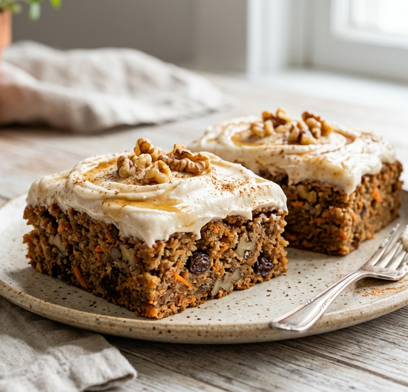 Café-Style Gluten-Free Vegan Carrot Cake Bars