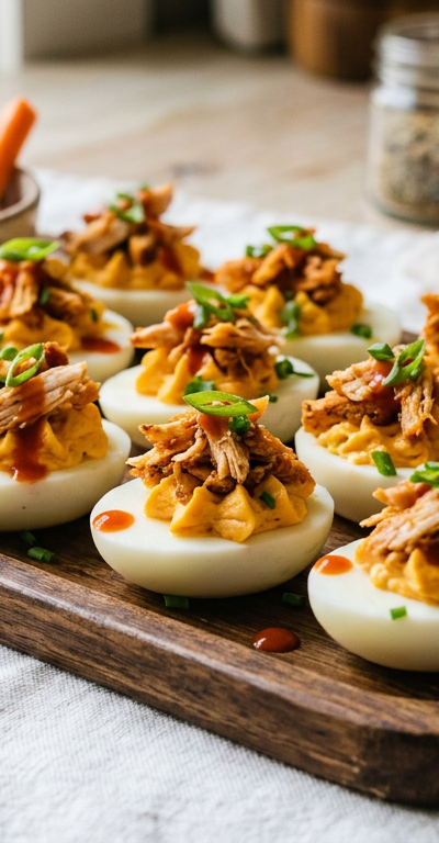 Buffalo Chicken Deviled Eggs