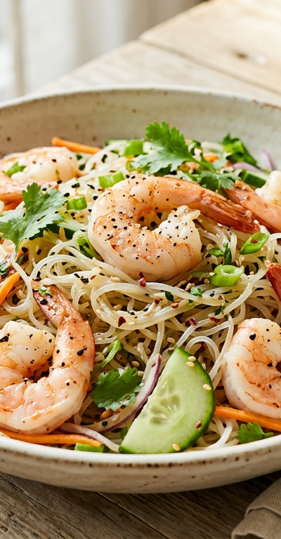 Kelp Noodle Shrimp Salad