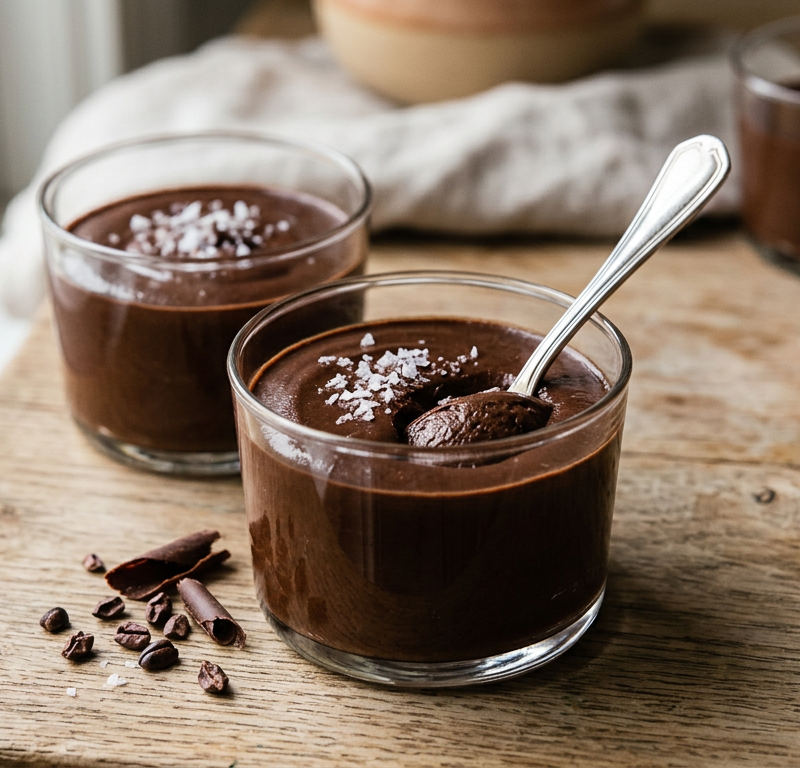 Chocolate Avocado Mousse with Sea Salt
