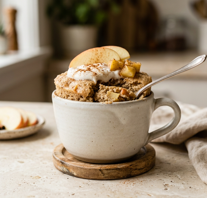 Cinnamon Apple Protein Mug Cake