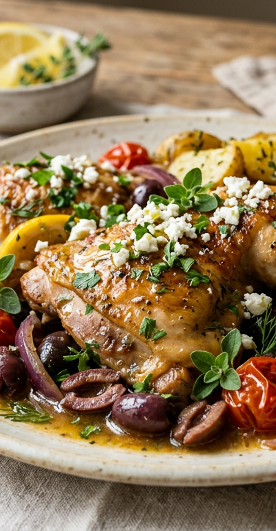 Greek-Style Lemon Chicken with Olives