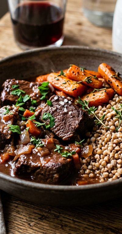 Braised Beef & Buckwheat Comfort Bowl