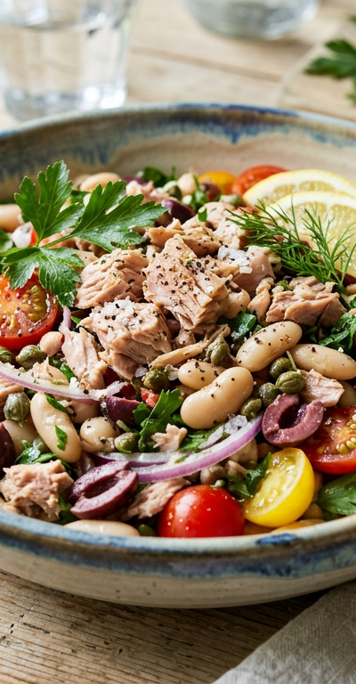 Mediterranean Tuna and White Bean Salad