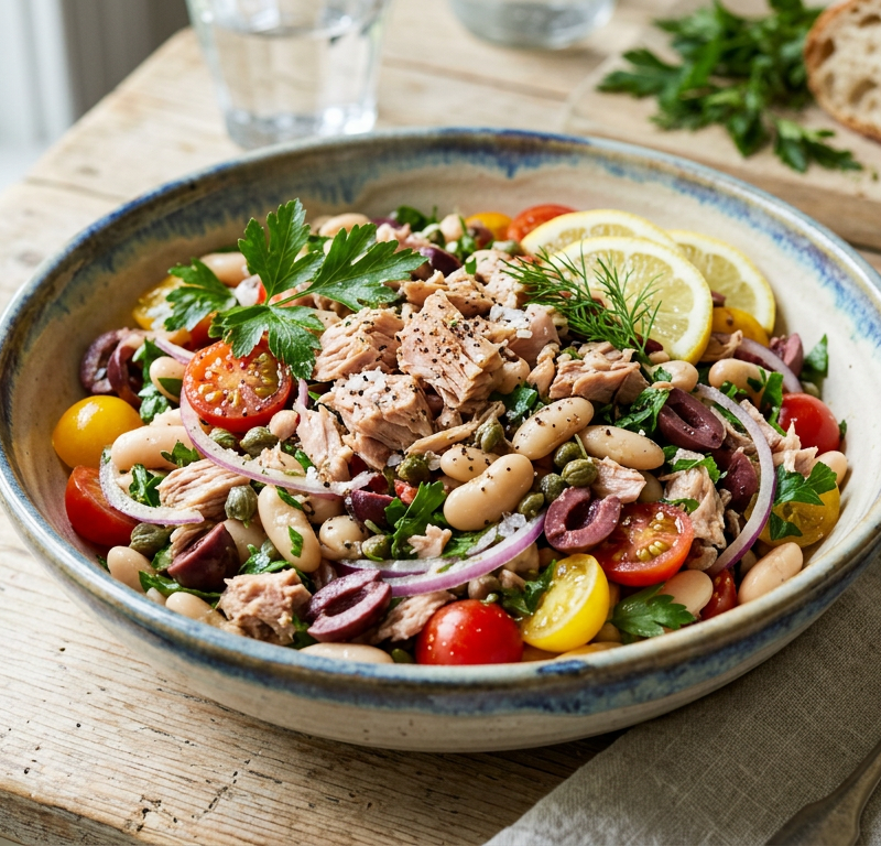Mediterranean Tuna and White Bean Salad
