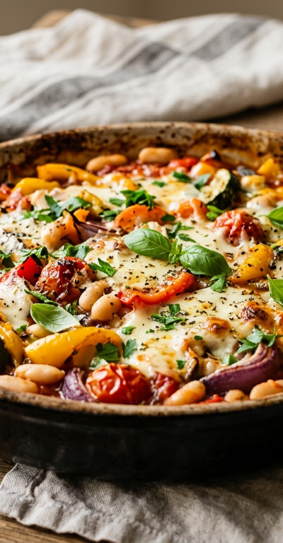 Mediterranean Vegetable and Bean Casserole