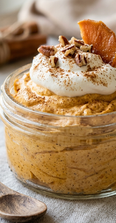 Pumpkin Spice Cream Cheese Mousse
