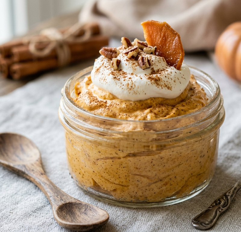 Pumpkin Spice Cream Cheese Mousse