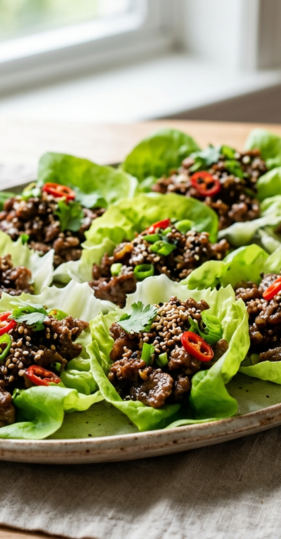 Korean Beef Lettuce Cups