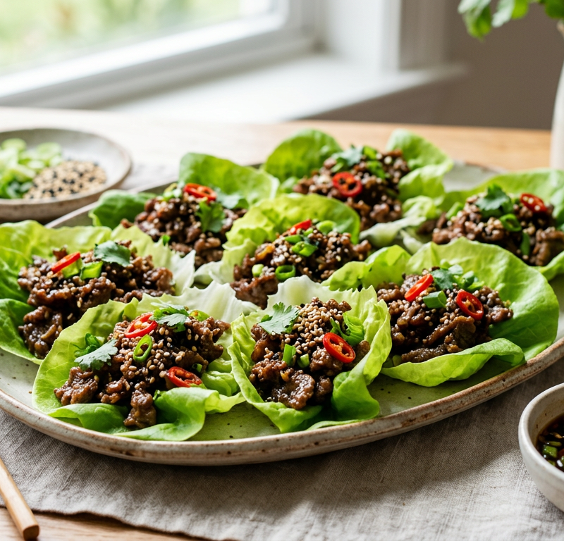 Korean Beef Lettuce Cups