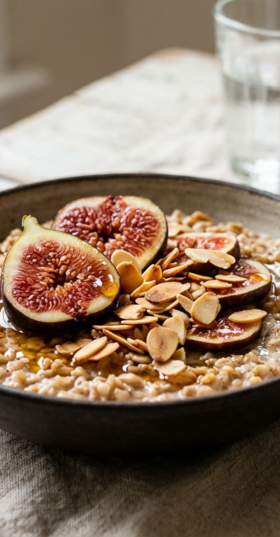 Toasted Almond and Fig Breakfast Farro