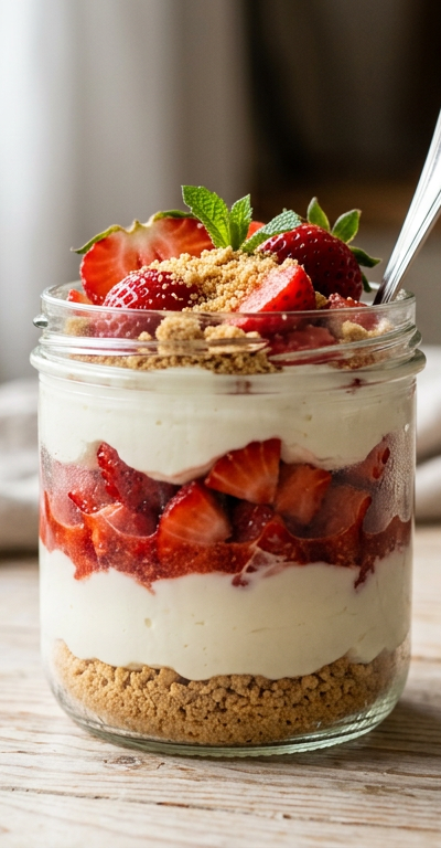Strawberry Cheesecake Yogurt Parfait