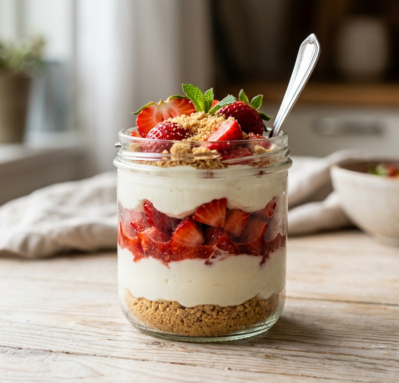 Strawberry Cheesecake Yogurt Parfait