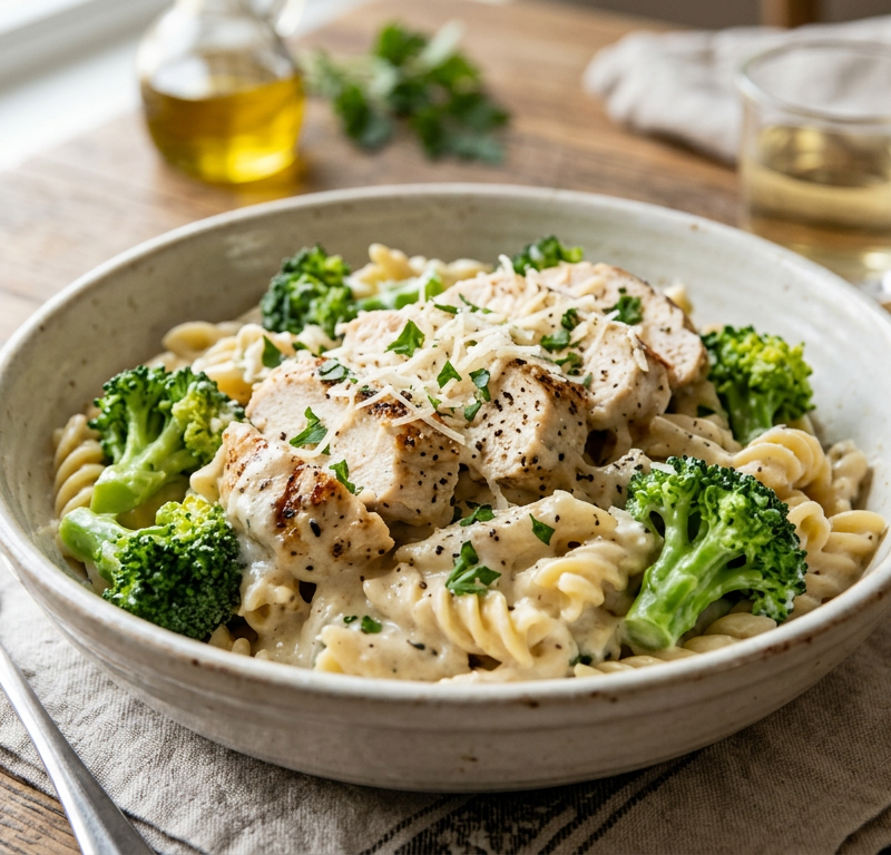 Gluten-Free Chicken and Broccoli Alfredo