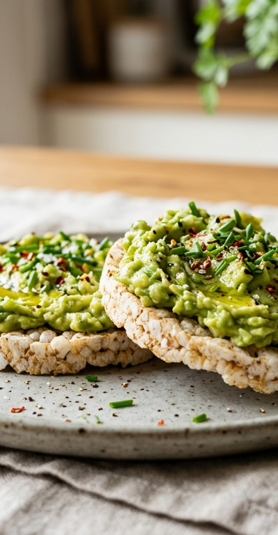 Gluten-Free Rice Cake with Avocado