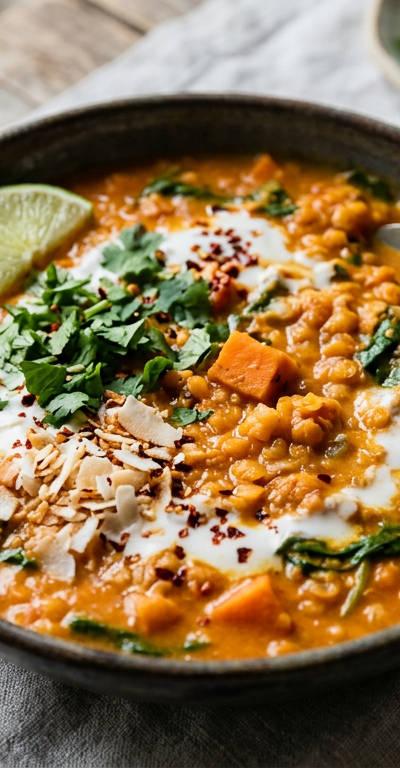 Red Lentil & Coconut Curry Stew