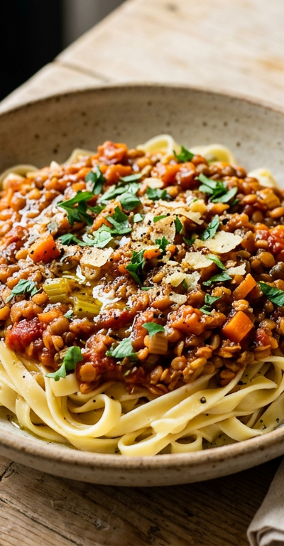 Weeknight Lentil Bolognese
