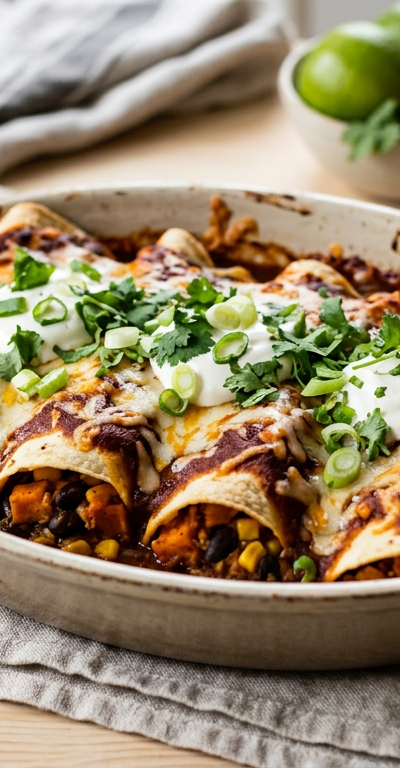 Sweet Potato & Black Bean Enchiladas