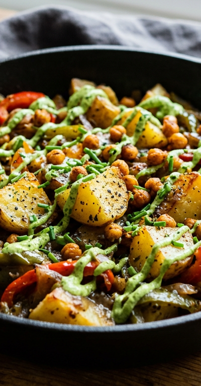 Loaded Vegan Baked Potato Skillet