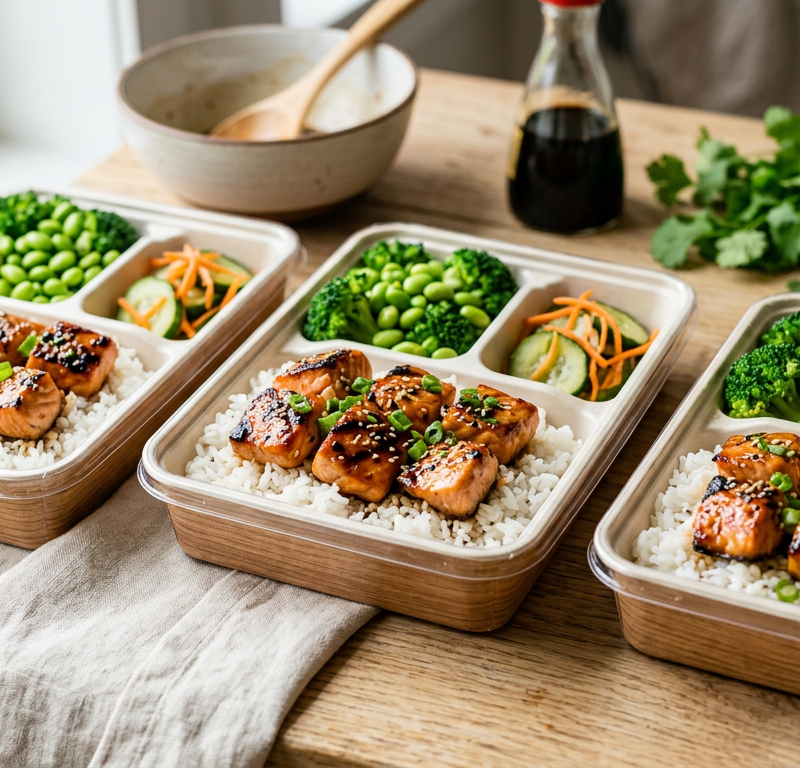 Teriyaki Salmon & Rice Snack Boxes